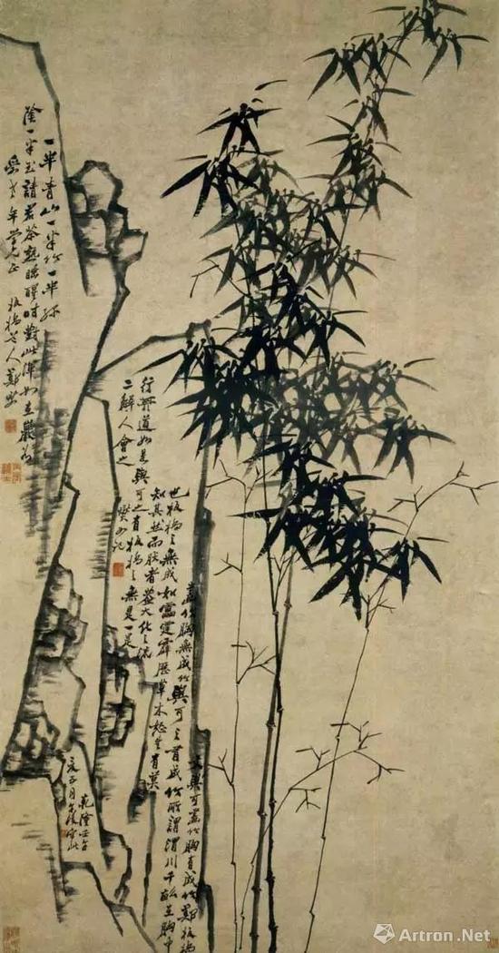 《竹石图轴》郑板桥