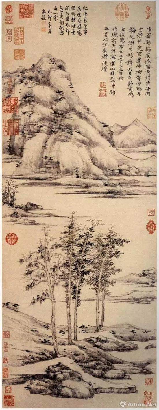 《虞山林壑图》倪云林