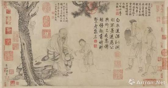《醉僧图卷》北宋 李公麟