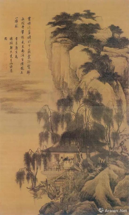 《落霞孤鹜图》唐寅